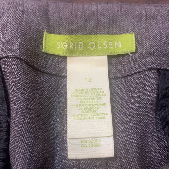 Sigrid Olsen gray shimmer Modernist dress pants size 12 - Picture 6 of 12
